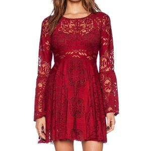 Free People Lace Lovers Folk Song Dress